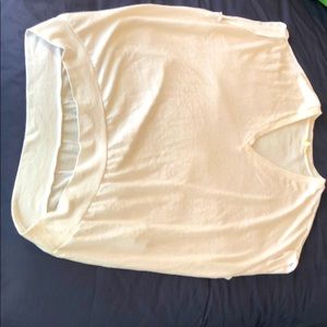 Aritzia Wilfred Free white linen short sleeve.